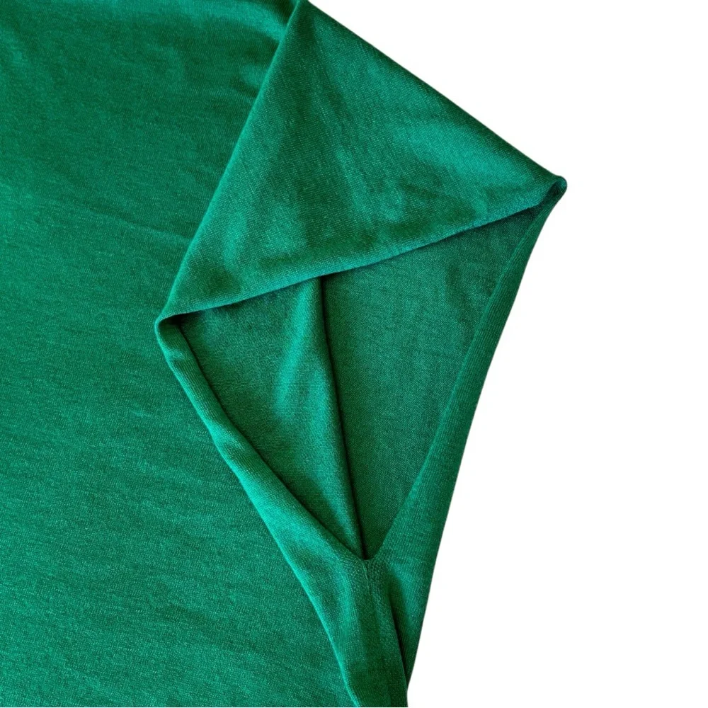 Kerisma Wool Arcylic Emerald Green Soft Knit Poncho Wrap Scarf Shawl Women Drape - Picture 9 of 14